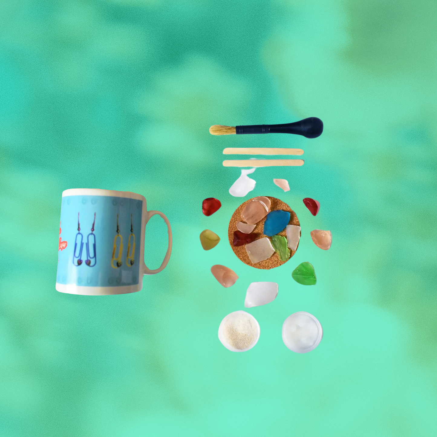 DIY Sea Glass Mosaic Craft Kit for Adults, Create Beach-Inspired Home Decor with Glass Tiles, Easy Step-by-Step Instructions | by Victory In Wellness